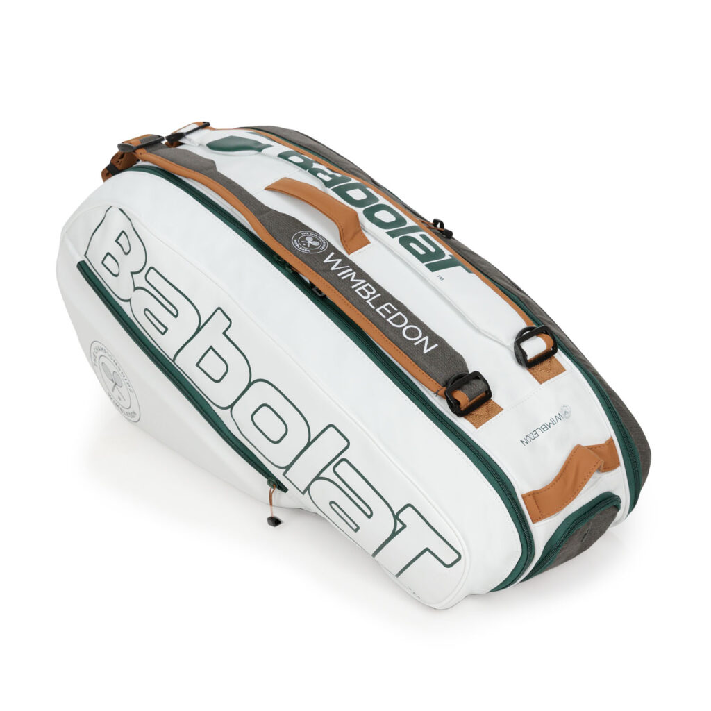 Portachiavi Babolat Wimbledon Mini Borsa - Bianco E Viola, Accessorio Tennis